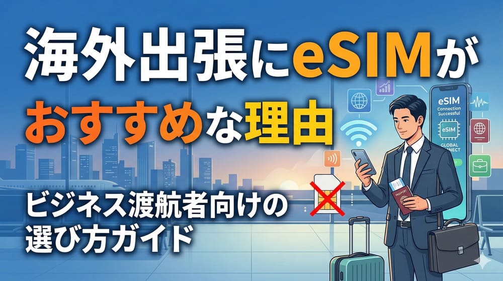 海外出張にeSIMがおすすめな理由｜ビジネス渡航者向けの選び方ガイド