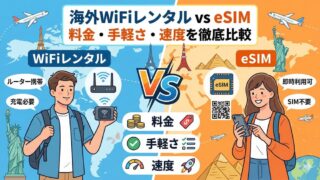 海外WiFiレンタル vs eSIM|料金・手軽さ・速度を徹底比較してみた