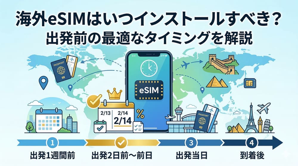 海外eSIMはいつインストールすべき？出発前の最適なタイミングを解説