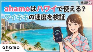 ahamoはハワイで使える？ワイキキでの速度と30GBで足りるか検証｜容量が足りないときの対処法